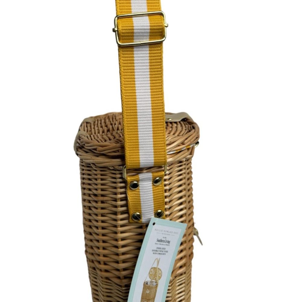 Insulated Double Wine Tote with Cork Screw Southern Living x Nellie Howa… - Picture 12 of 13